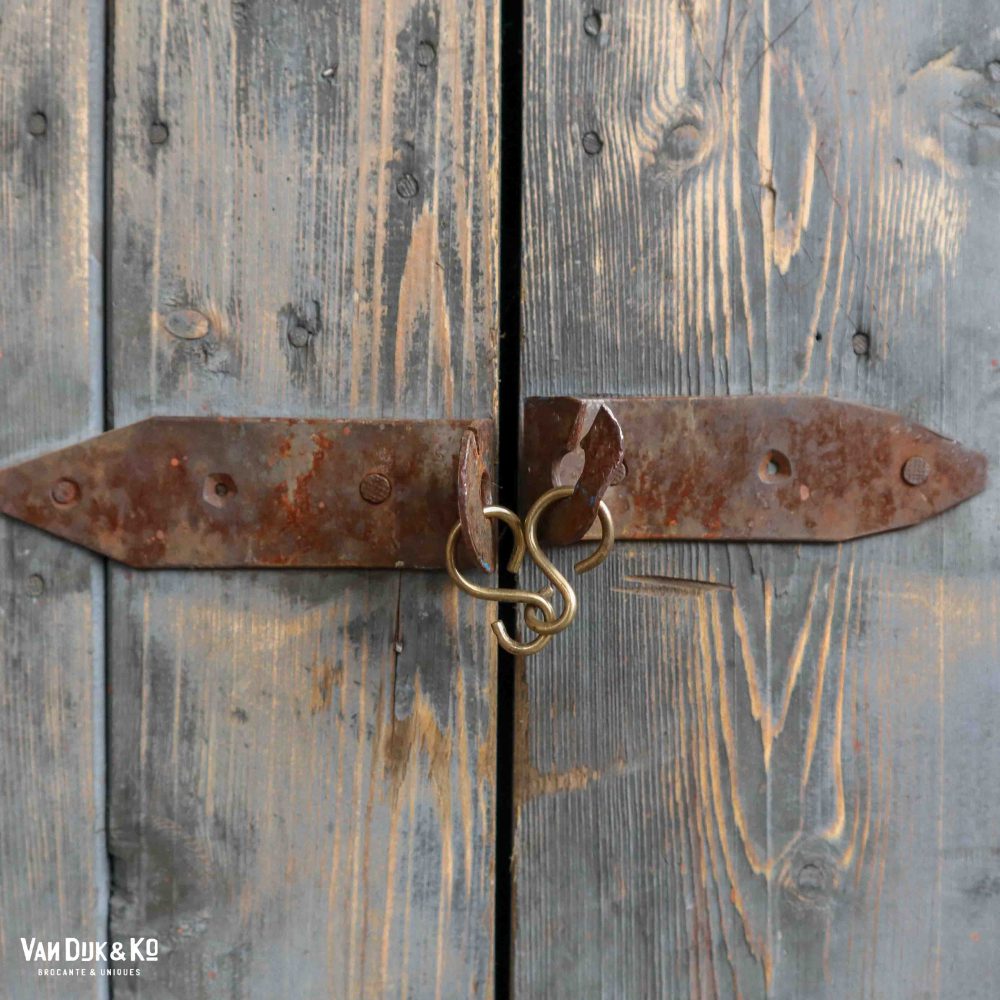 Vintage robuuste werktafel groot - Afbeelding 14