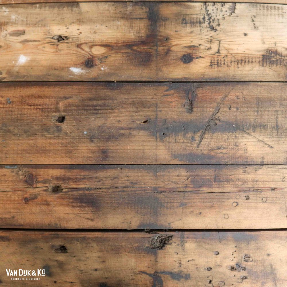 Vintage robuuste werktafel groot - Afbeelding 10