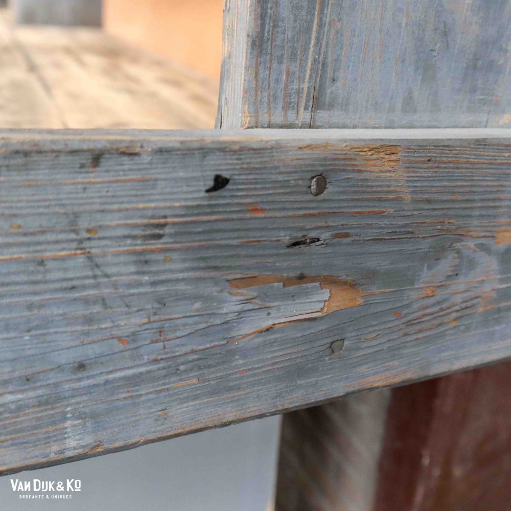 Vintage robuuste werktafel groot - Afbeelding 11