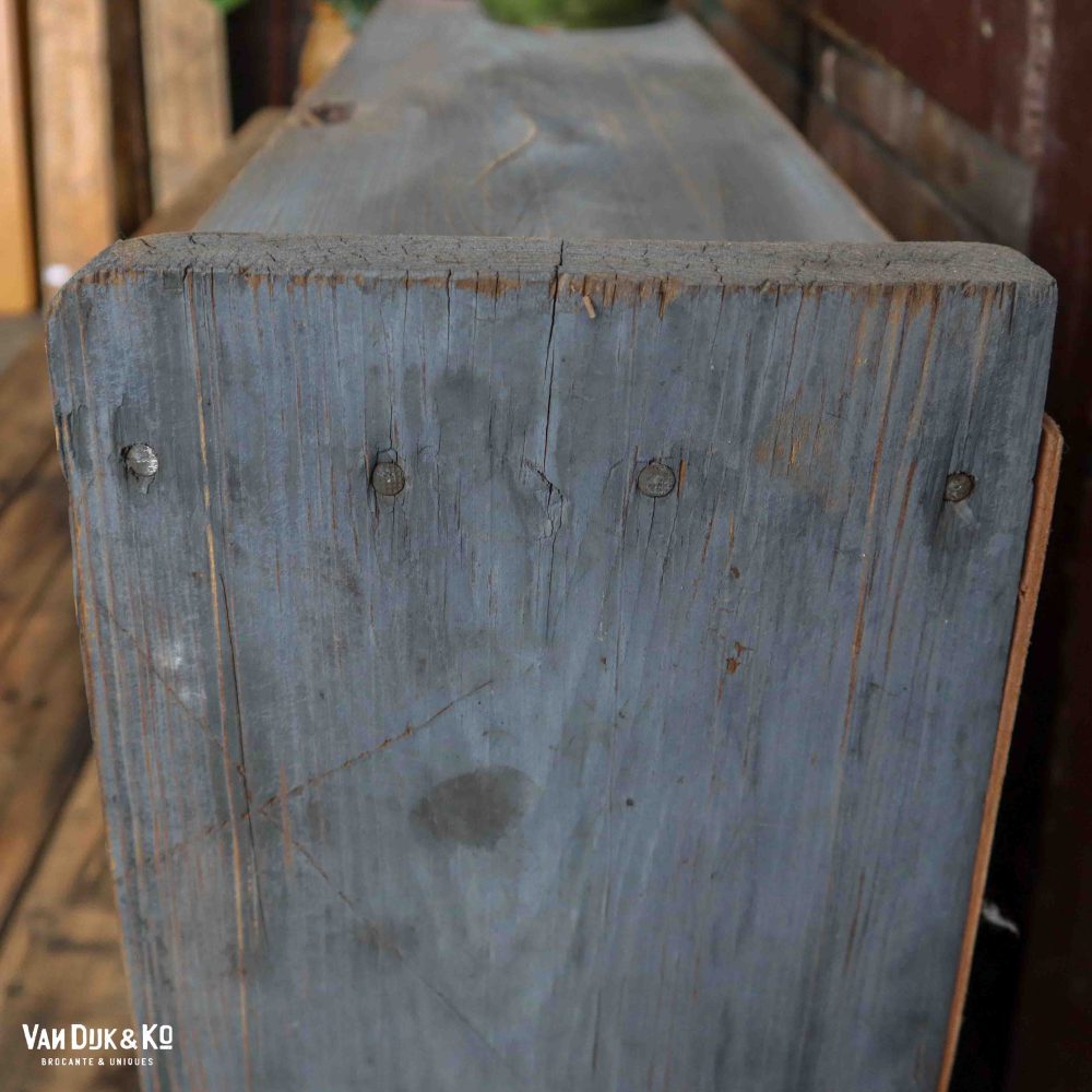 Vintage robuuste werktafel groot - Afbeelding 6