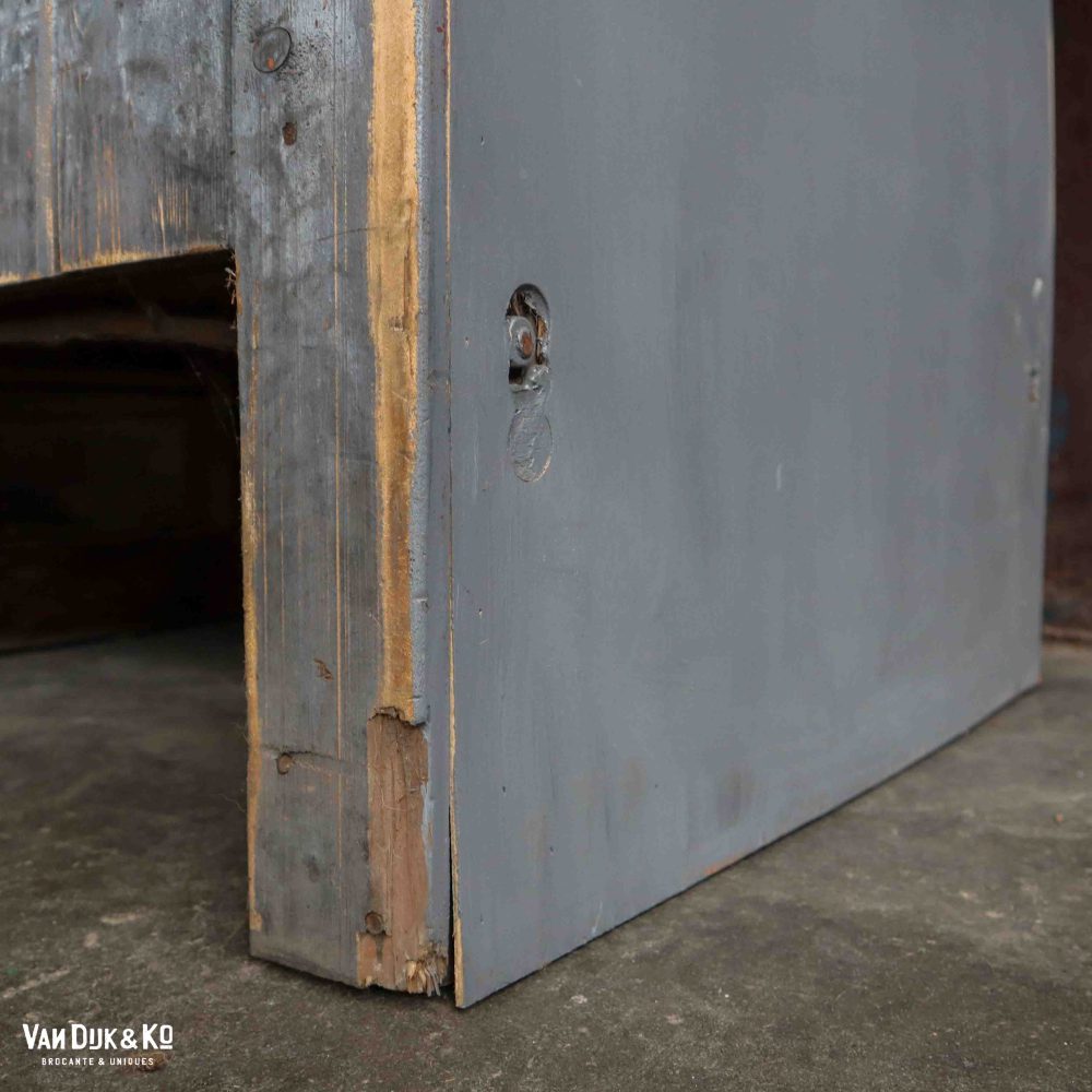 Vintage robuuste werktafel groot - Afbeelding 16