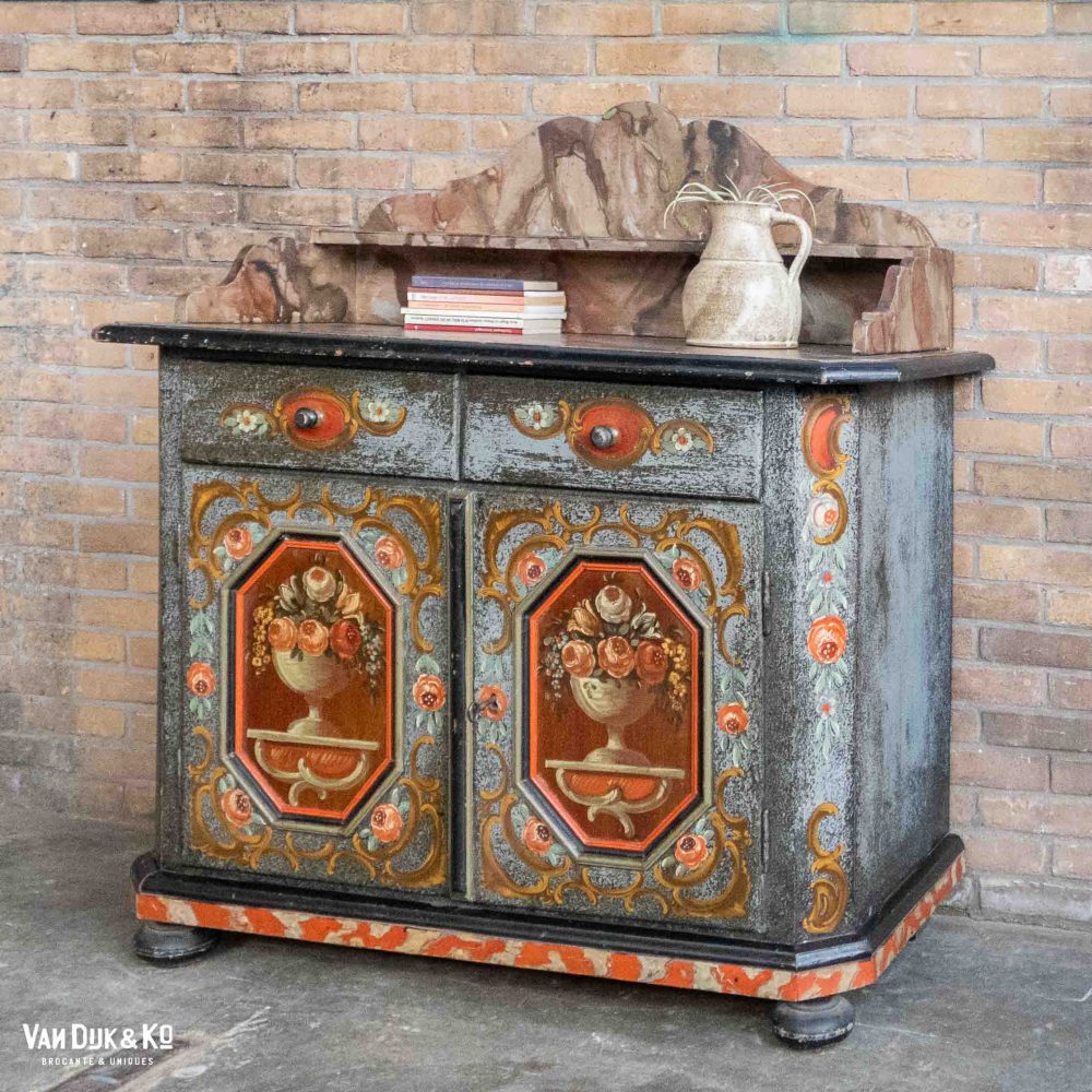 Brocante kastje - handbeschilderd - Afbeelding 2