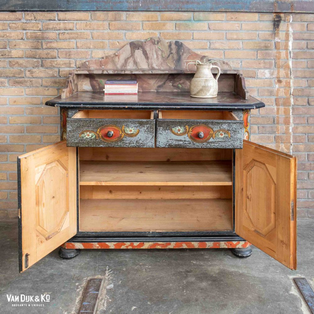 Brocante kastje - handbeschilderd - Afbeelding 3