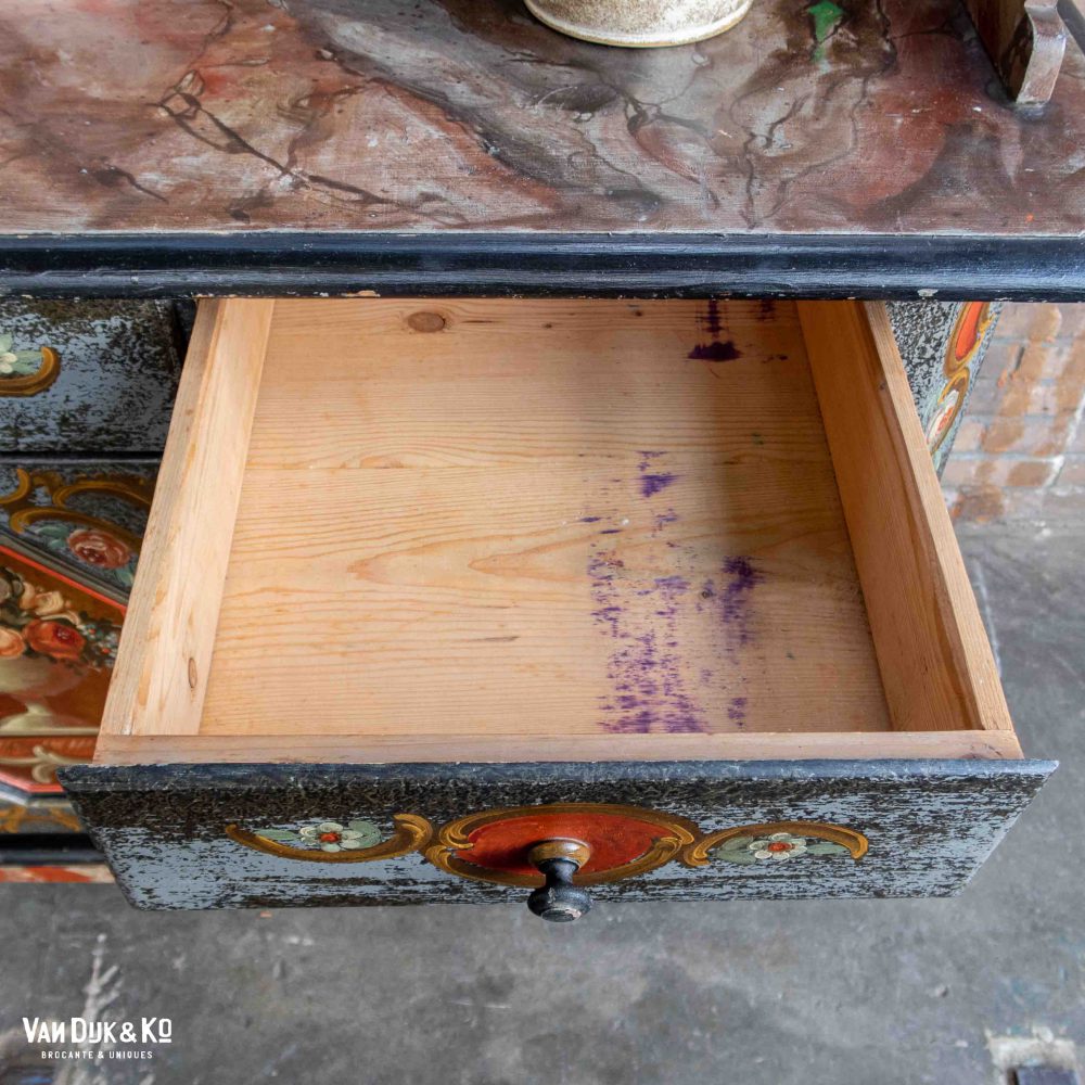 Brocante kastje - handbeschilderd - Afbeelding 4