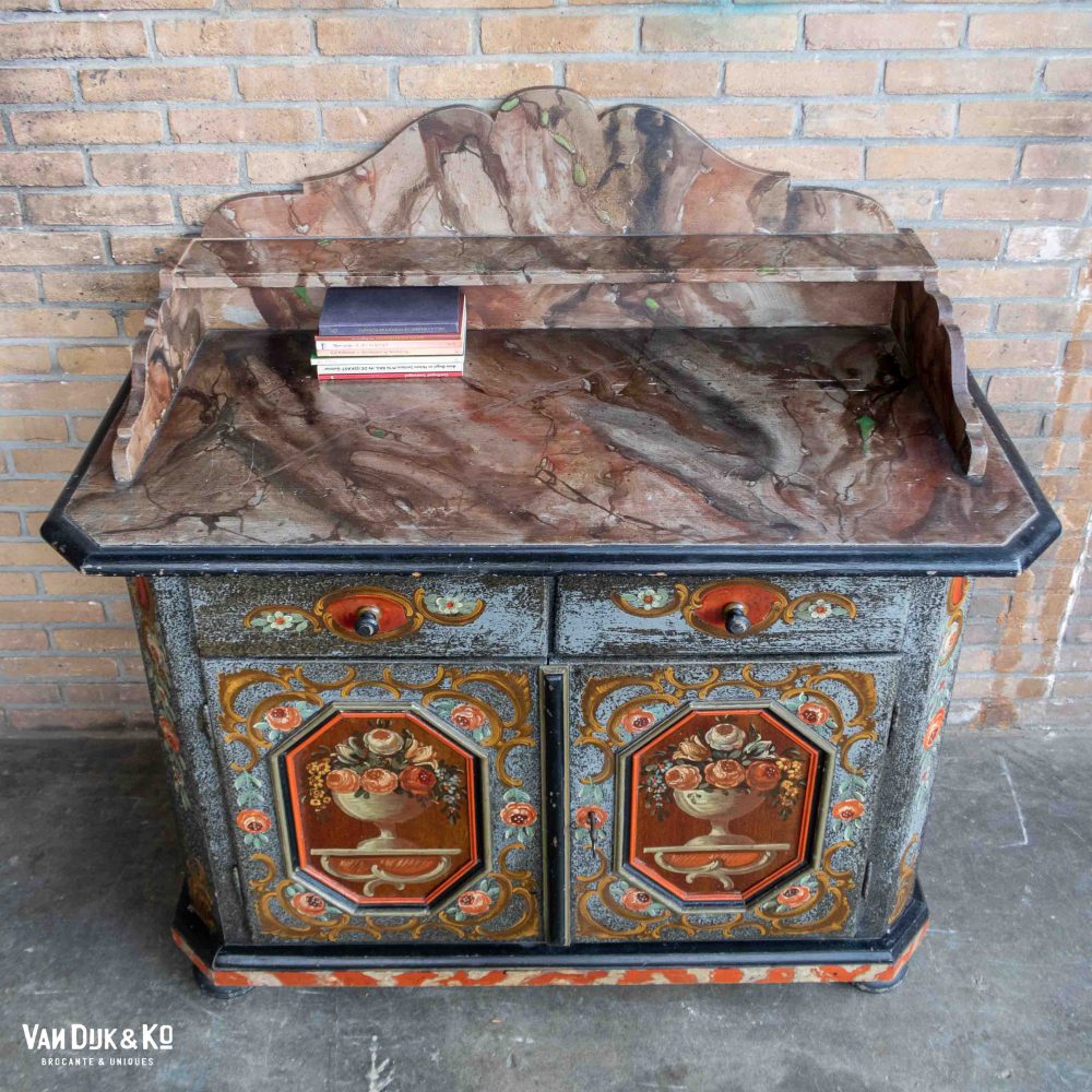 Brocante kastje - handbeschilderd - Afbeelding 5