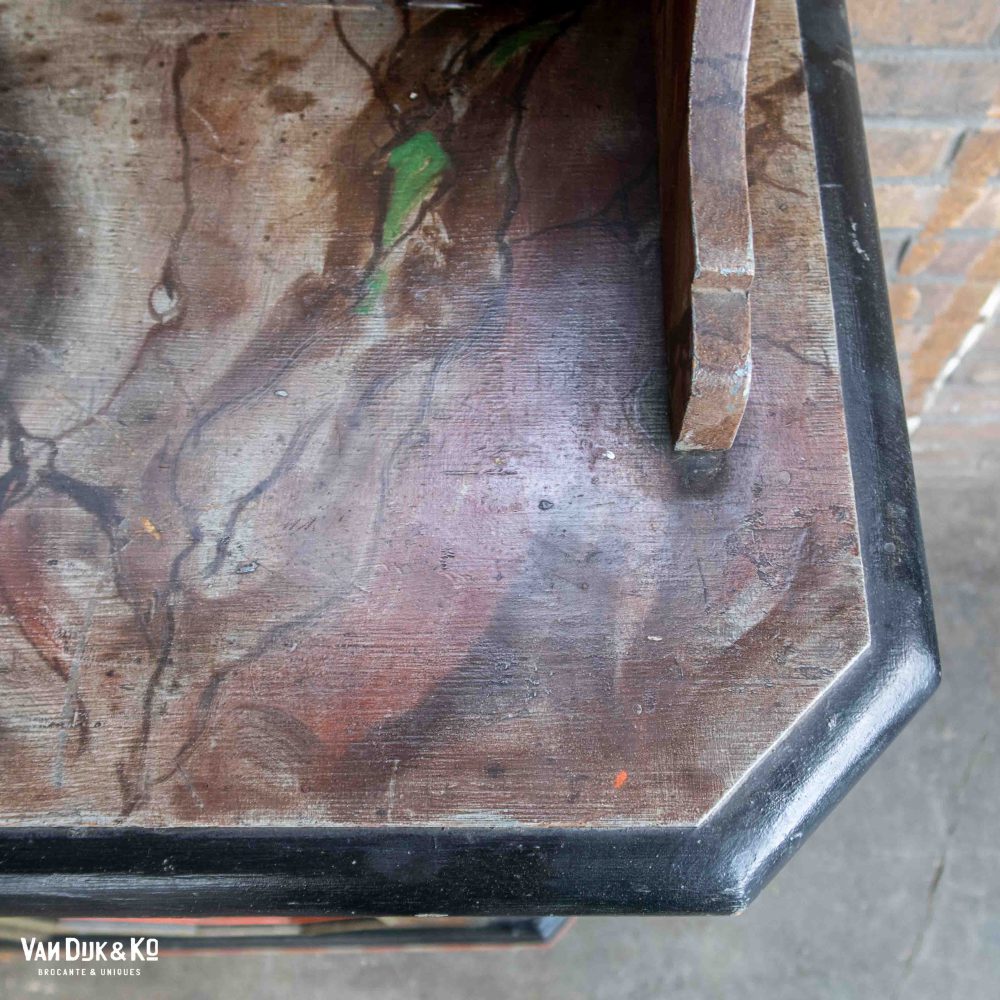 Brocante kastje - handbeschilderd - Afbeelding 7