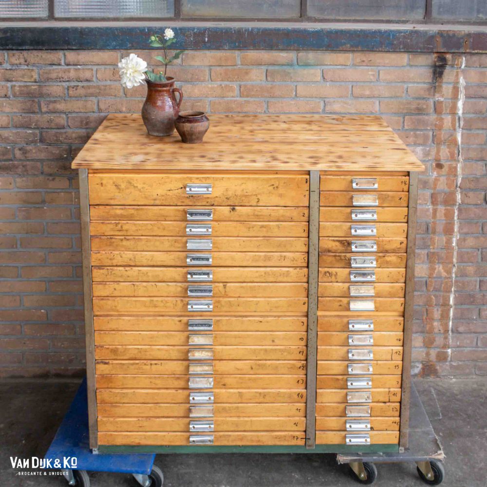 Vintage letterkast - zetkast - Afbeelding 3
