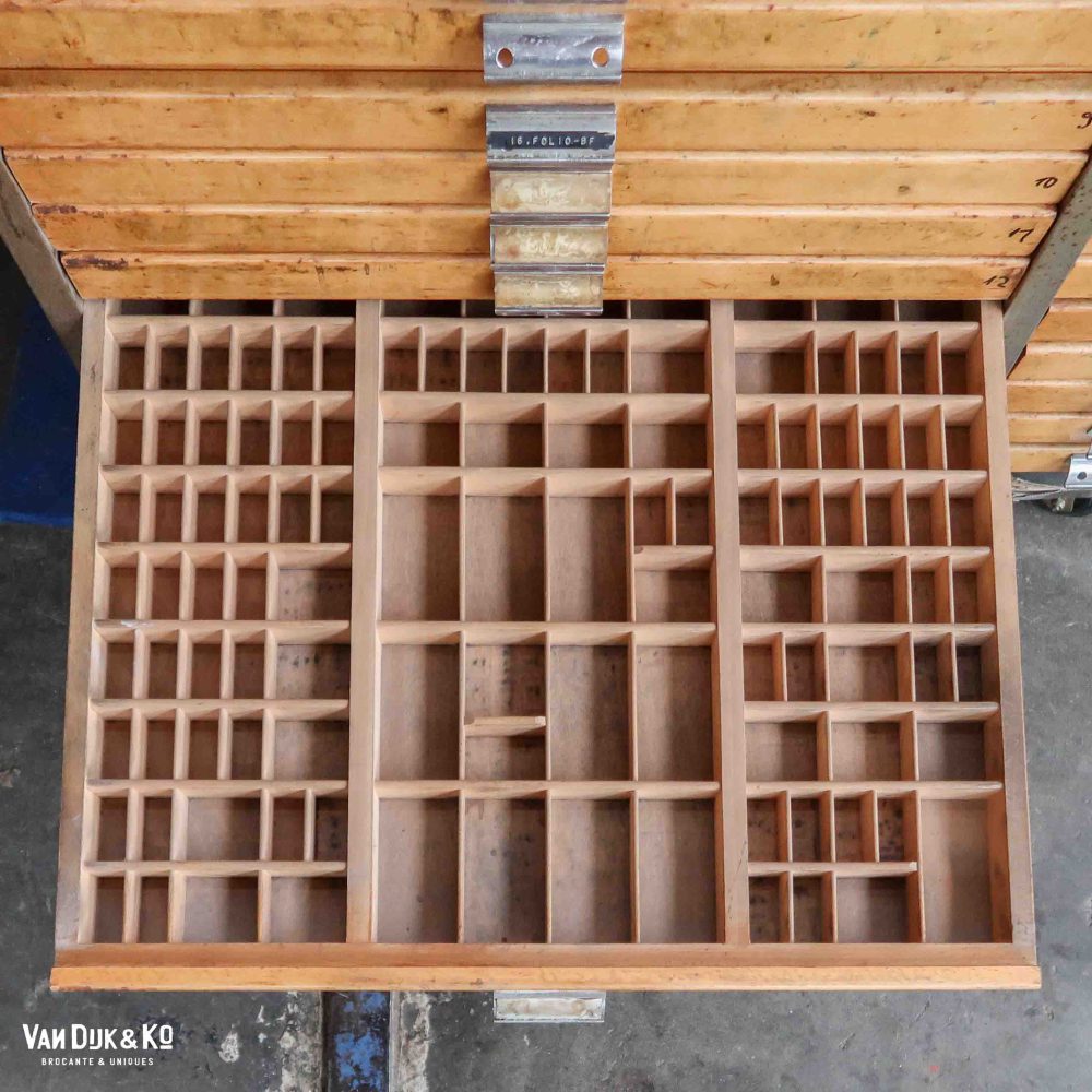 Vintage letterkast - zetkast - Afbeelding 7