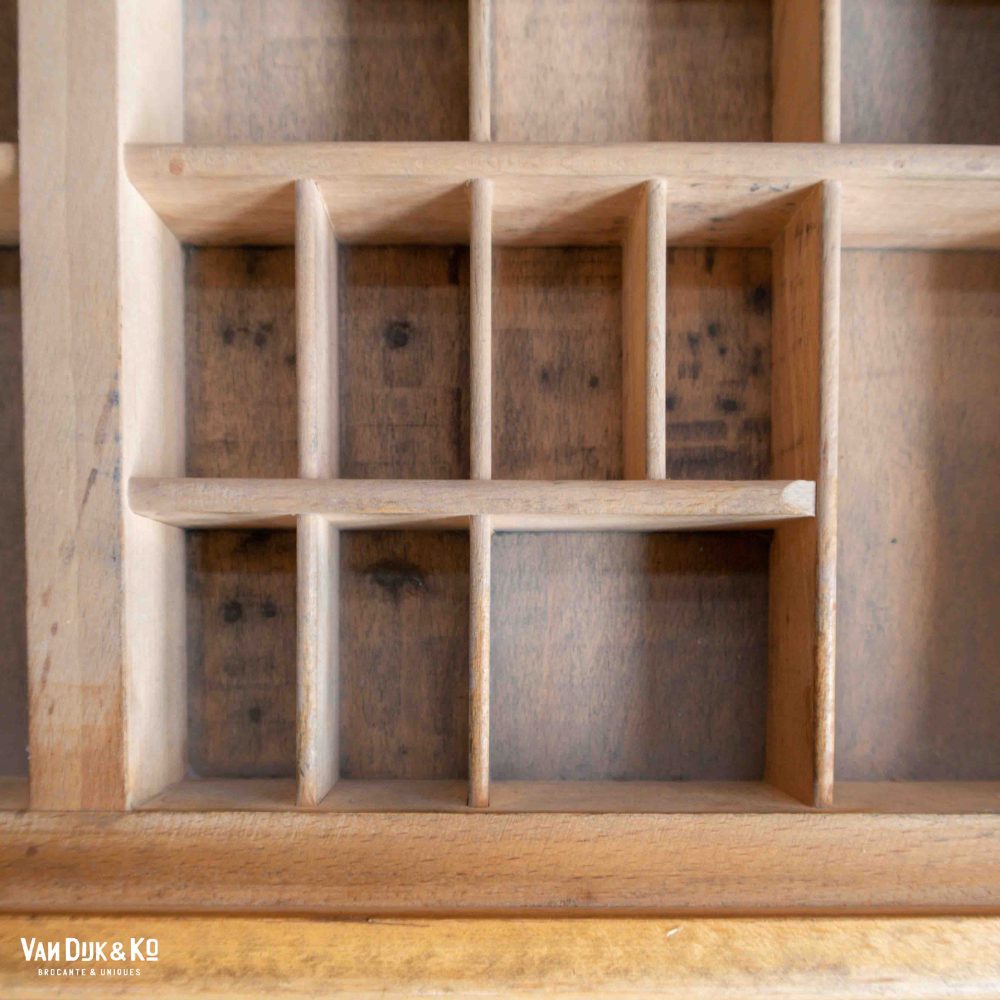 Vintage letterkast - zetkast - Afbeelding 8