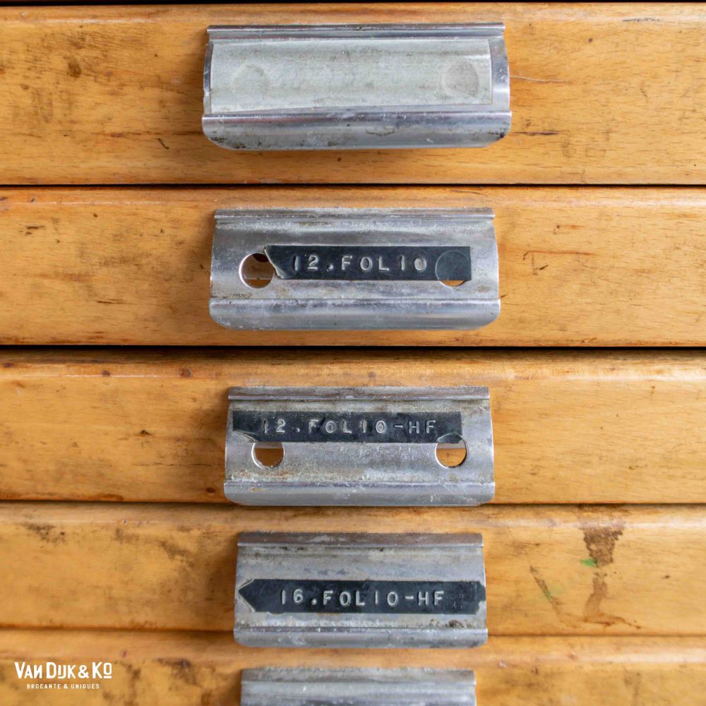 Vintage letterkast - zetkast - Afbeelding 11