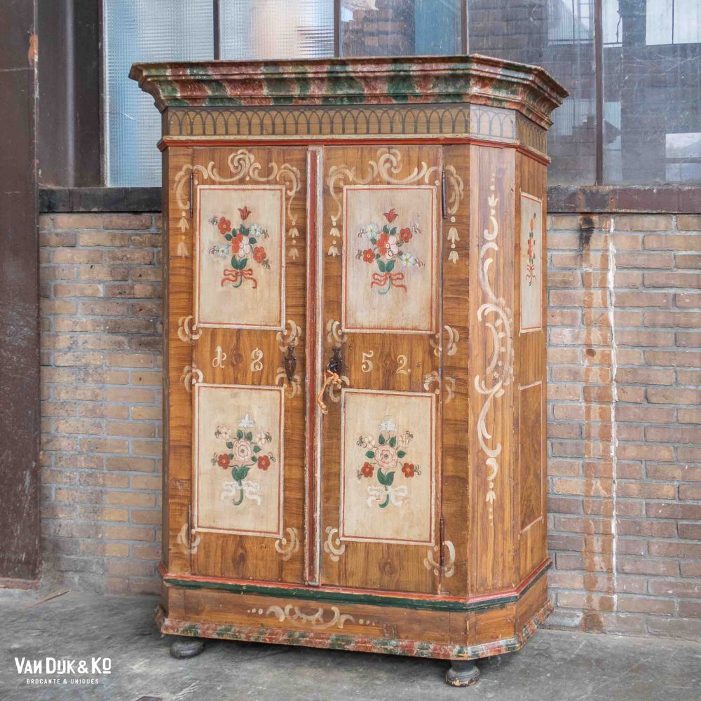 Antieke kast - handbeschilderd - Afbeelding 2