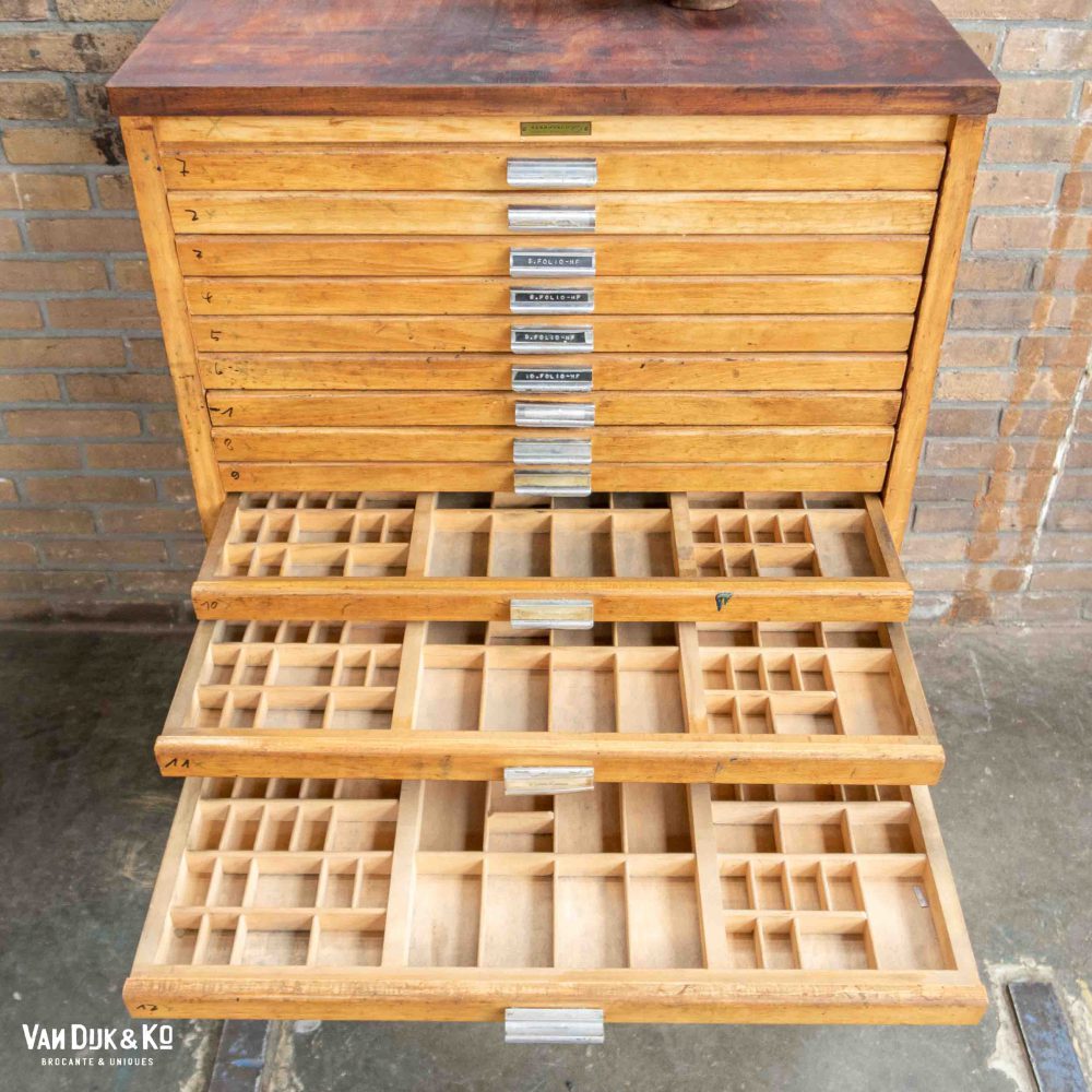 Vintage letterkast - zetkast - Afbeelding 3