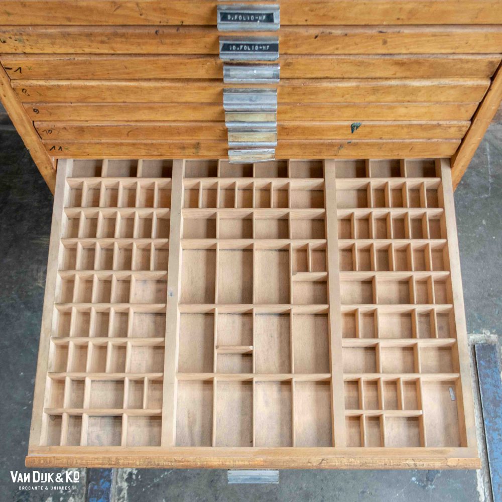 Vintage letterkast - zetkast - Afbeelding 4