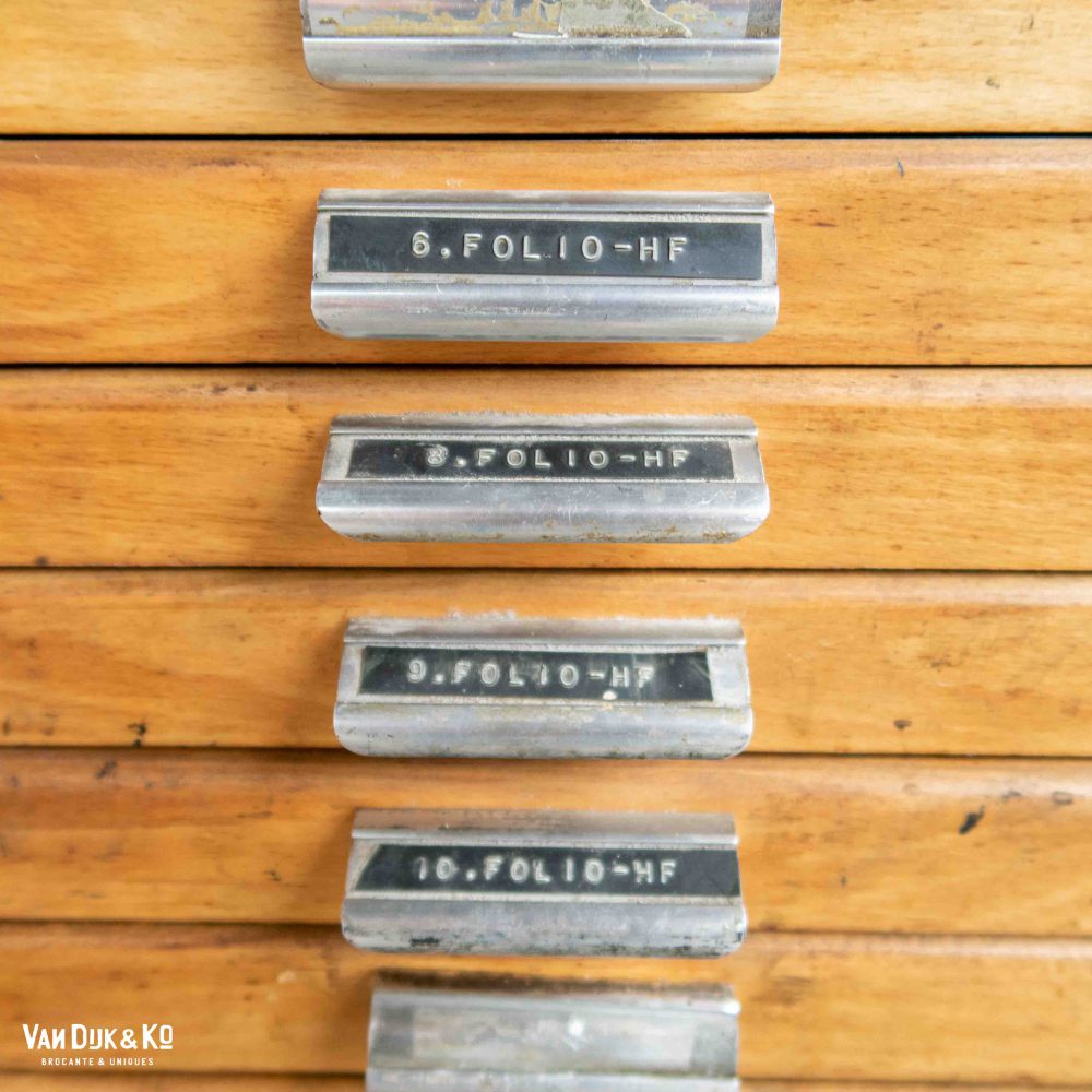 Vintage letterkast - zetkast - Afbeelding 8