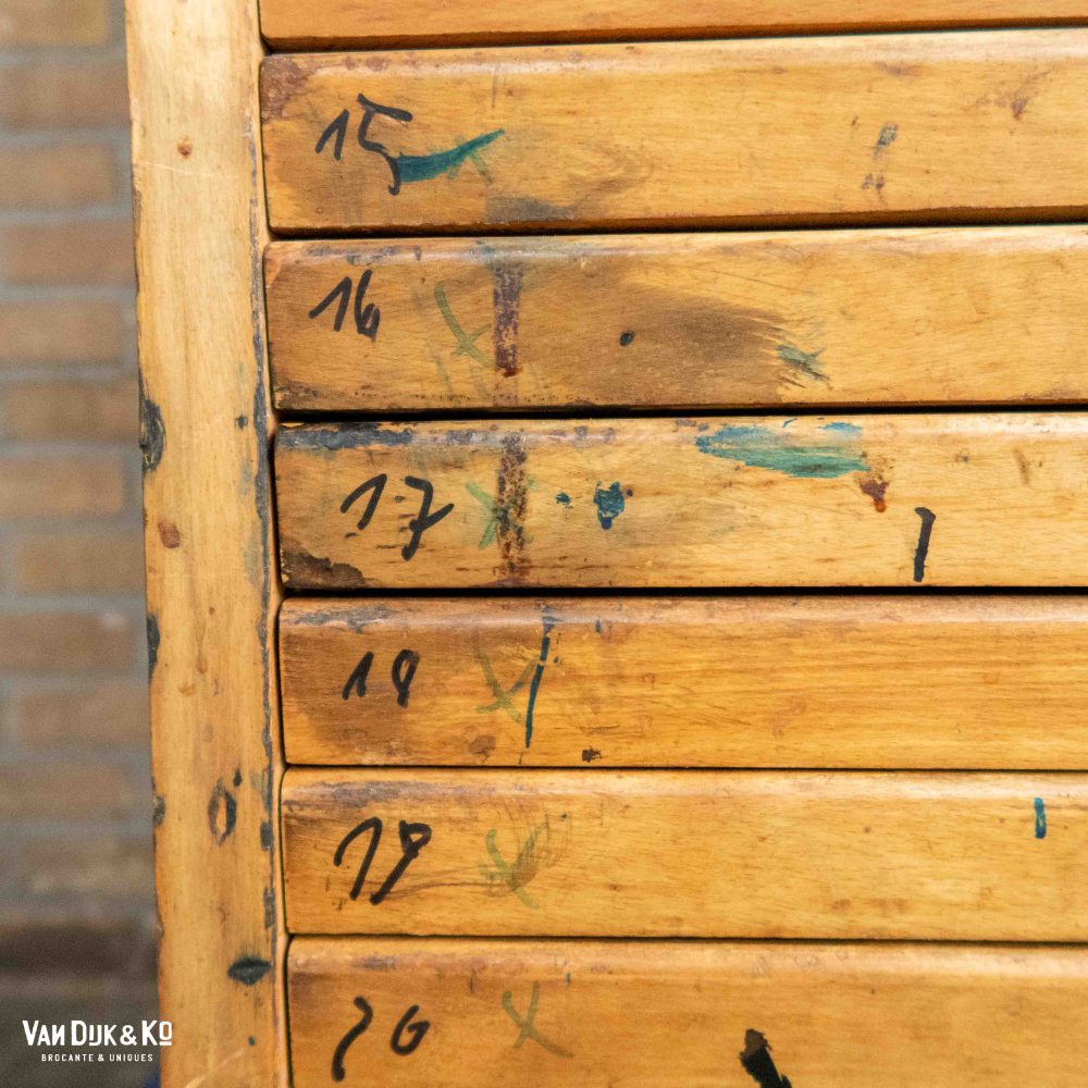 Vintage letterkast - zetkast - Afbeelding 10