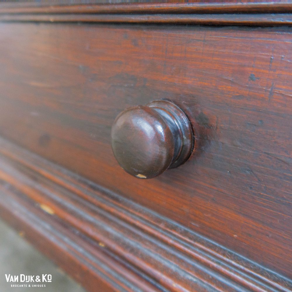 Bruine brocante vitrinekast - Afbeelding 7
