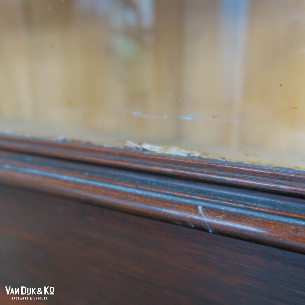 Bruine brocante vitrinekast - Afbeelding 9