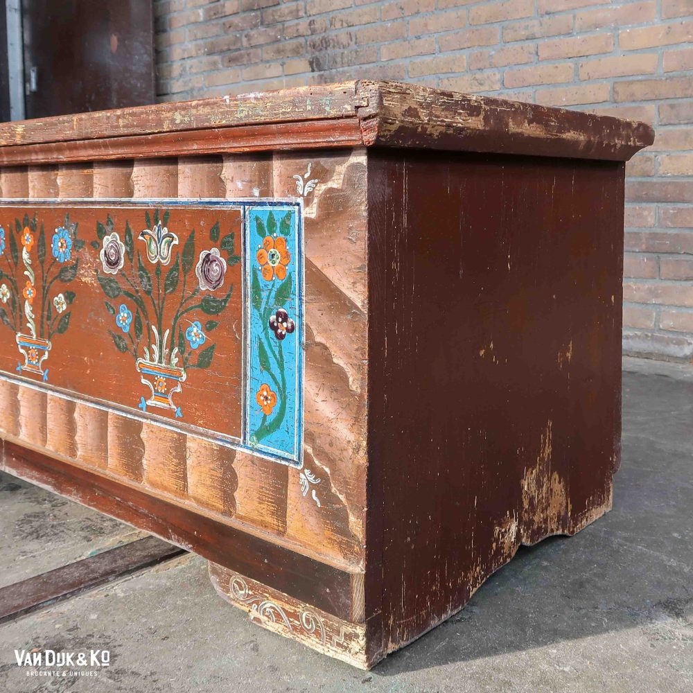 Handbeschilderde houten kist - Afbeelding 6