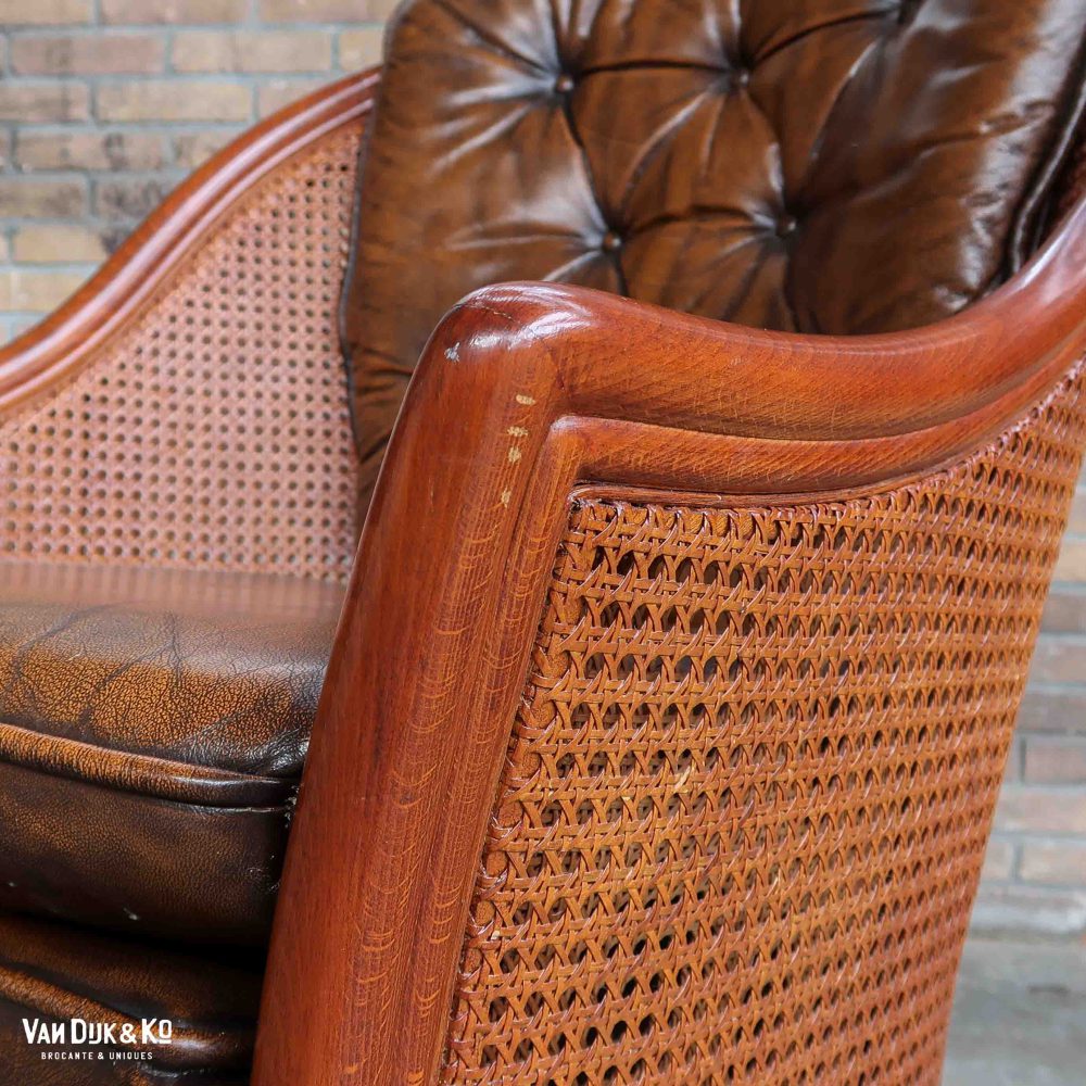 Vintage rotan fauteuil - Afbeelding 9