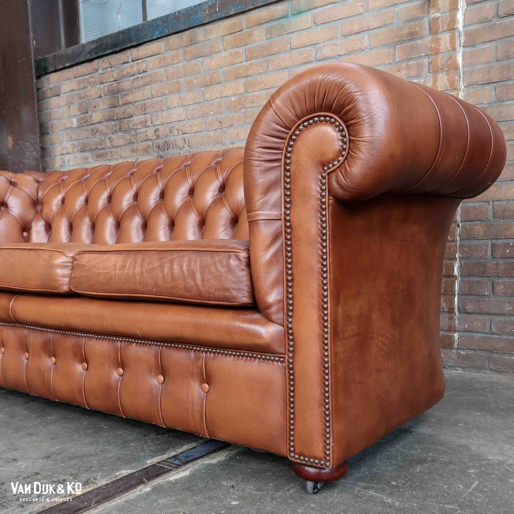 Leren Chesterfield bank - Afbeelding 5