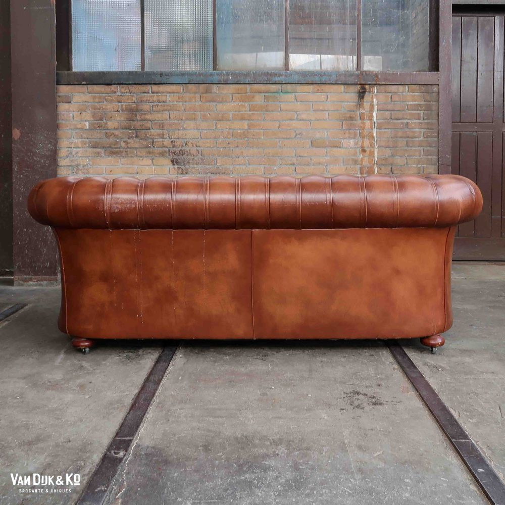 Leren Chesterfield bank - Afbeelding 7
