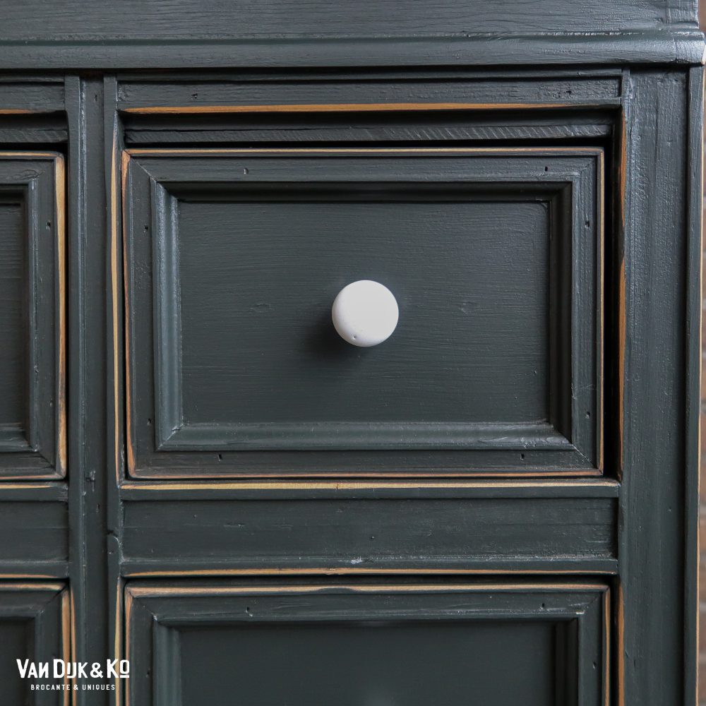 Brocante zwarte winkelkast - Afbeelding 8