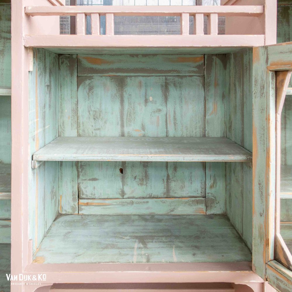Brocante roze buffetkast - Afbeelding 4