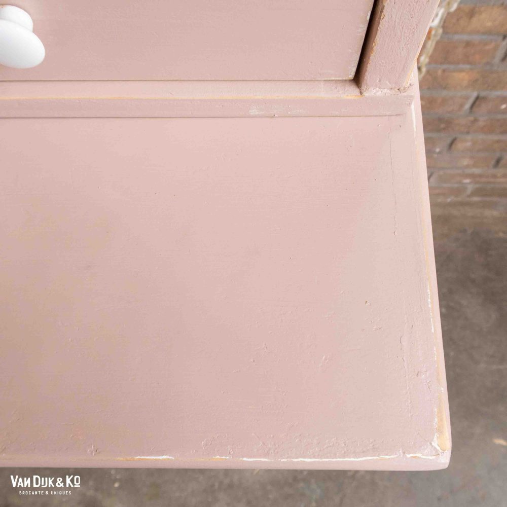 Brocante roze buffetkast - Afbeelding 9