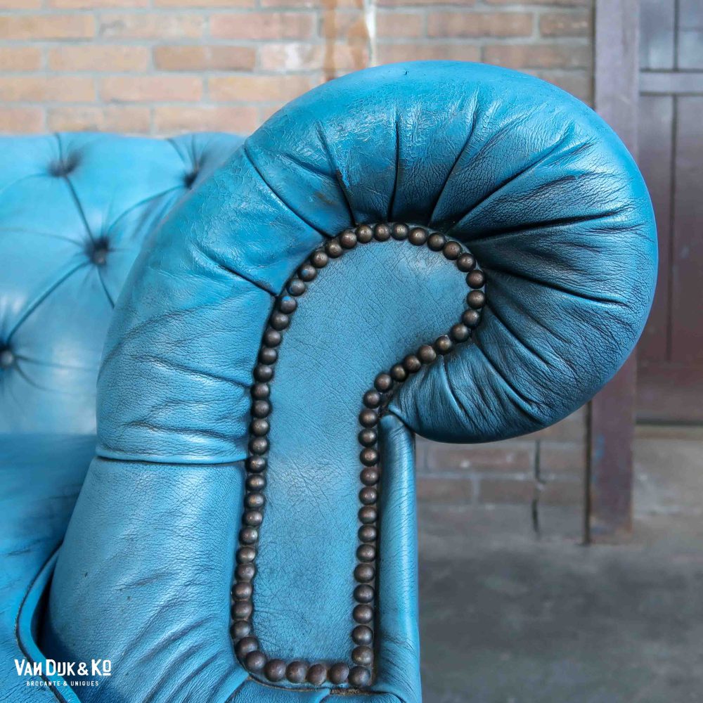 Leren Chesterfield bank - Afbeelding 6