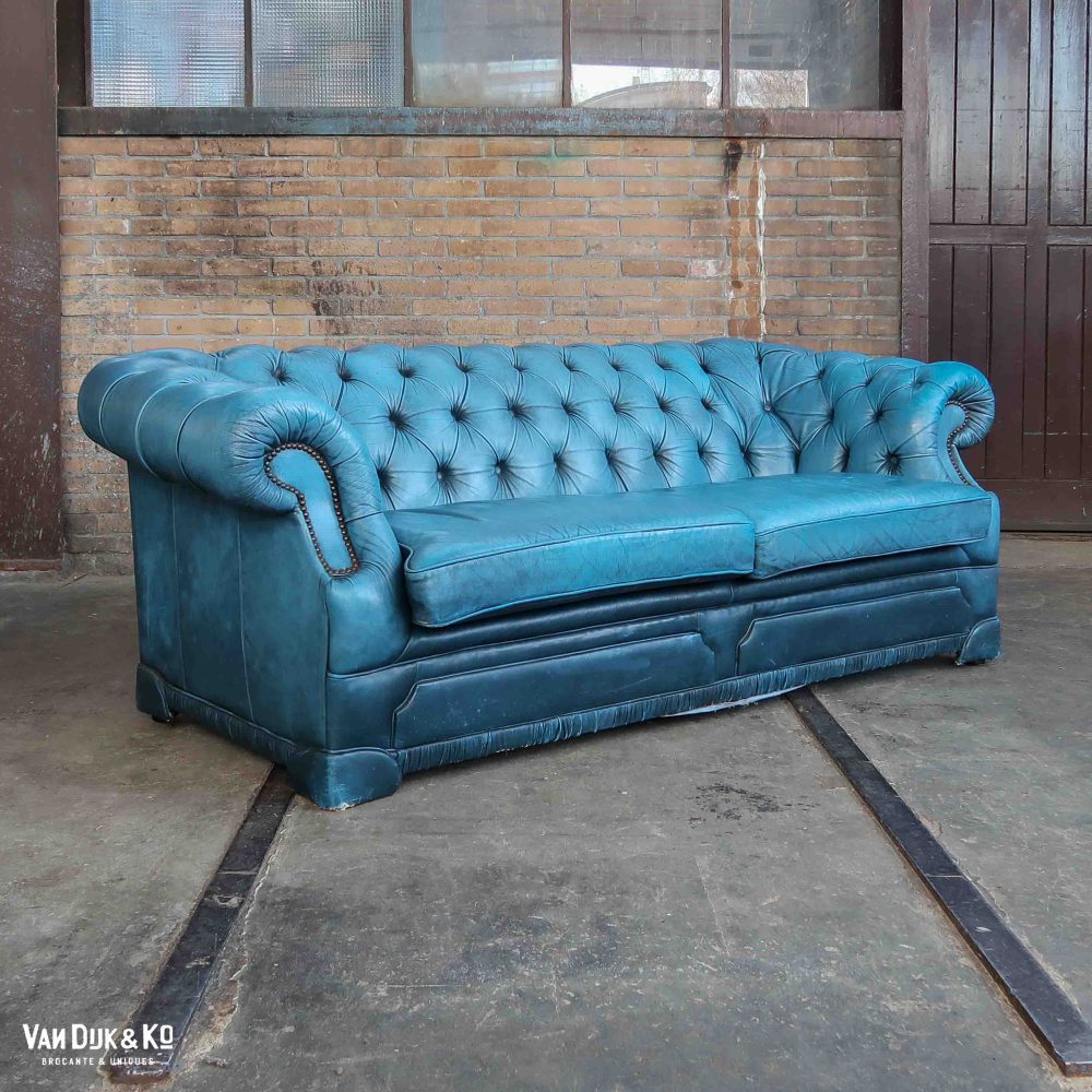 Leren Chesterfield bank - Afbeelding 2