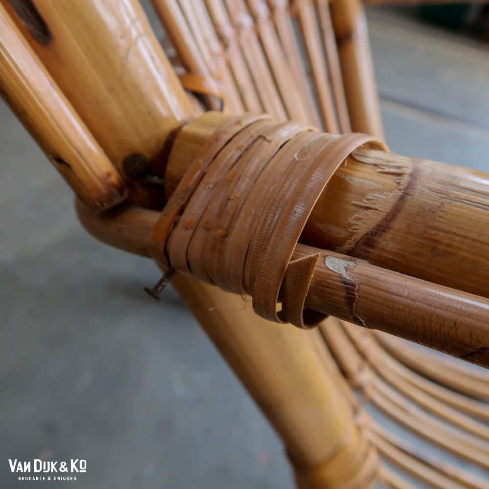 Vintage rotan schommelstoel - Afbeelding 8