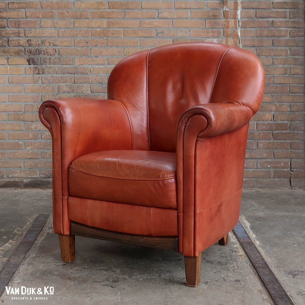 Leren vintage fauteuil