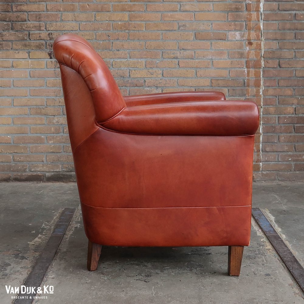 Leren vintage fauteuil - Afbeelding 3