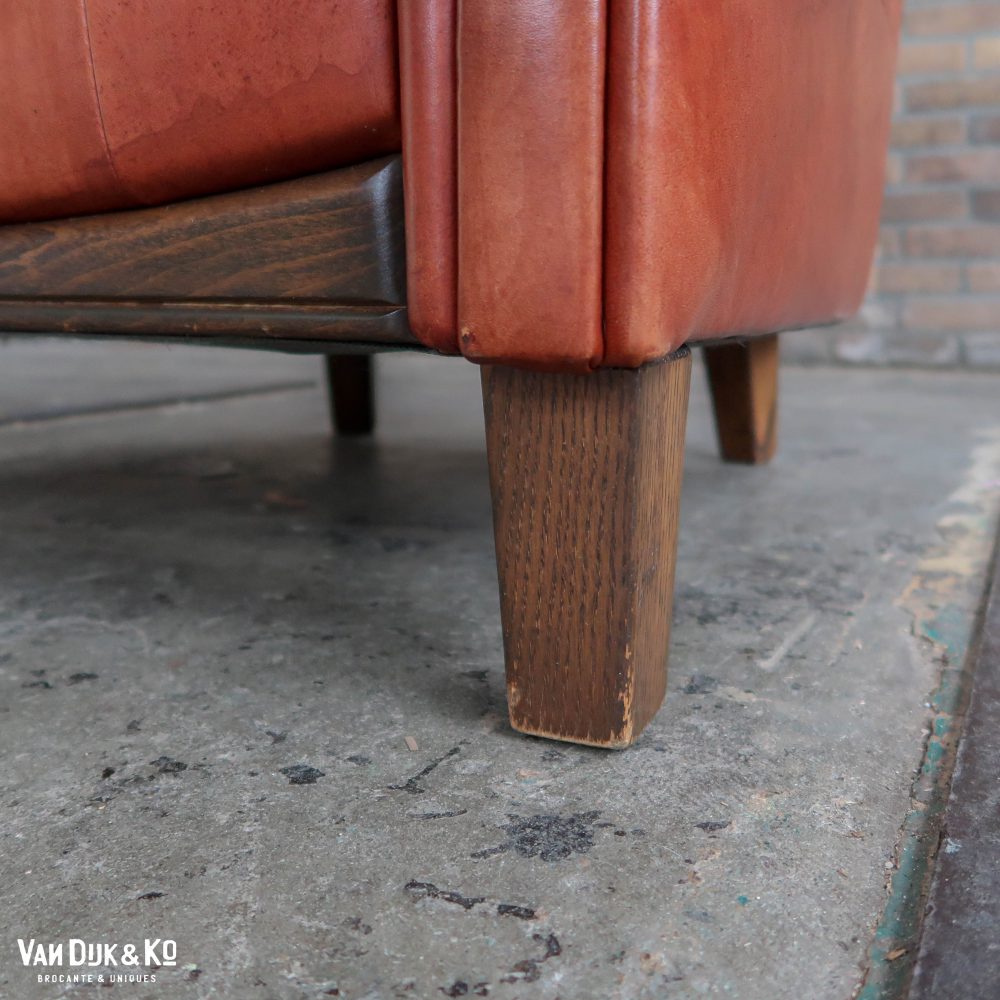 Leren vintage fauteuil - Afbeelding 10