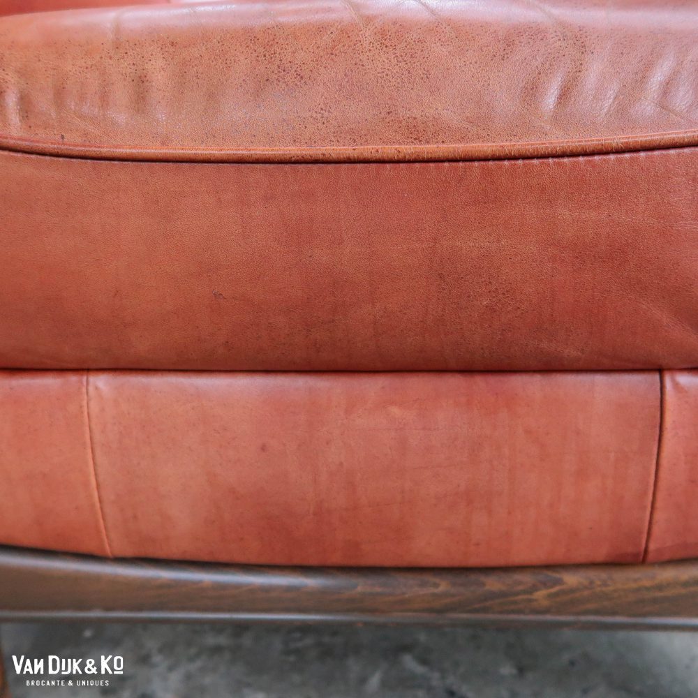 Leren vintage fauteuil - Afbeelding 9