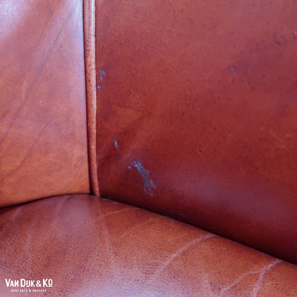 Leren vintage fauteuil - Afbeelding 8