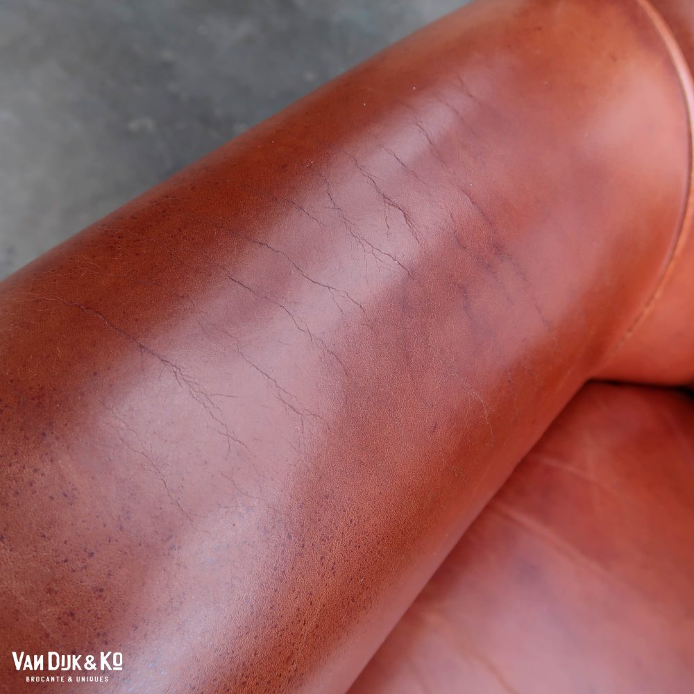 Leren vintage fauteuil - Afbeelding 7