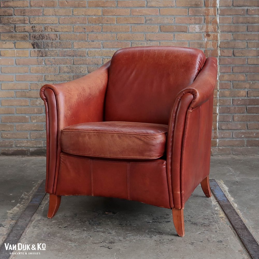 Leren vintage fauteuil