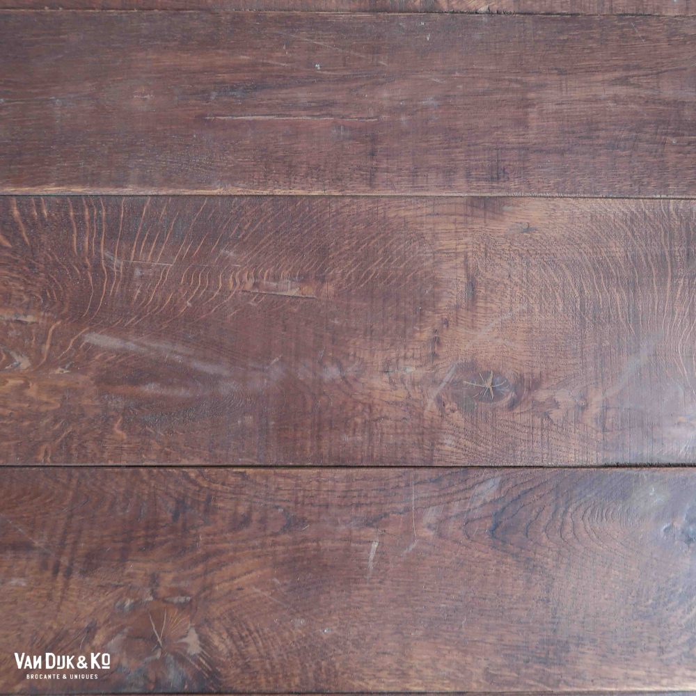 Industriële tafel met houten blad - Afbeelding 5