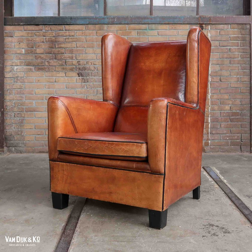 Leren vintage fauteuil