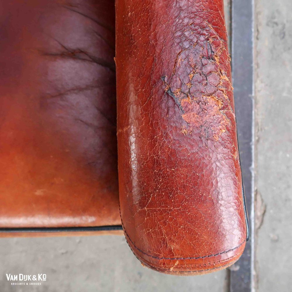 Leren vintage fauteuil - Afbeelding 10