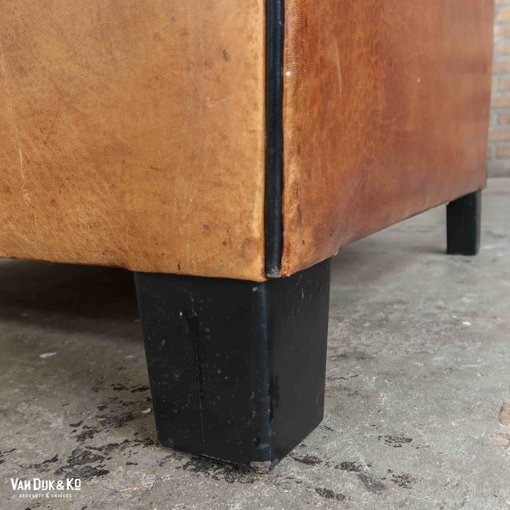 Leren vintage fauteuil - Afbeelding 11