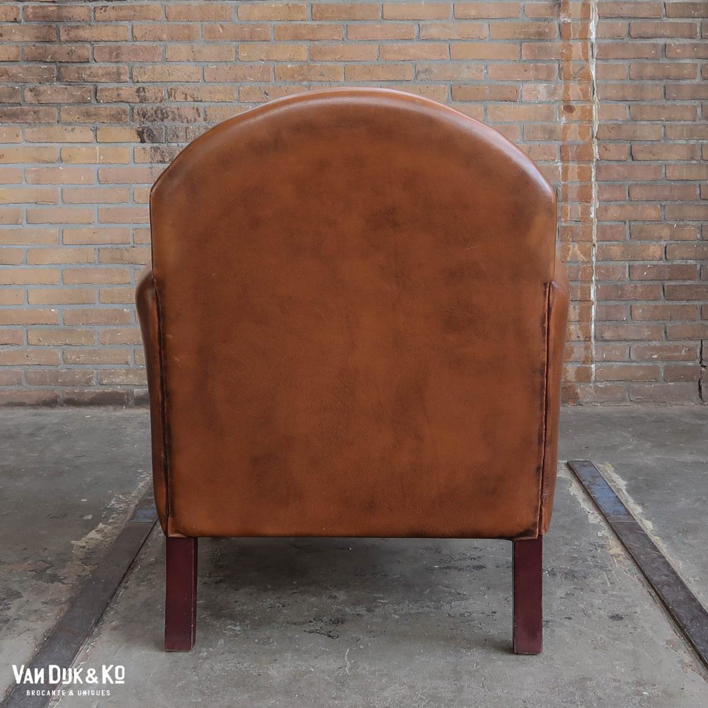 Leren vintage fauteuil - Afbeelding 6