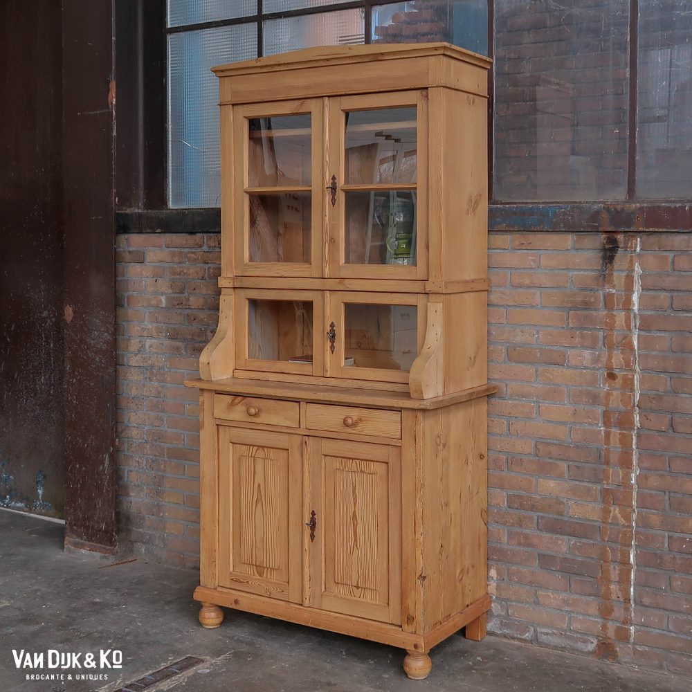Grenen vitrinekast - Afbeelding 2