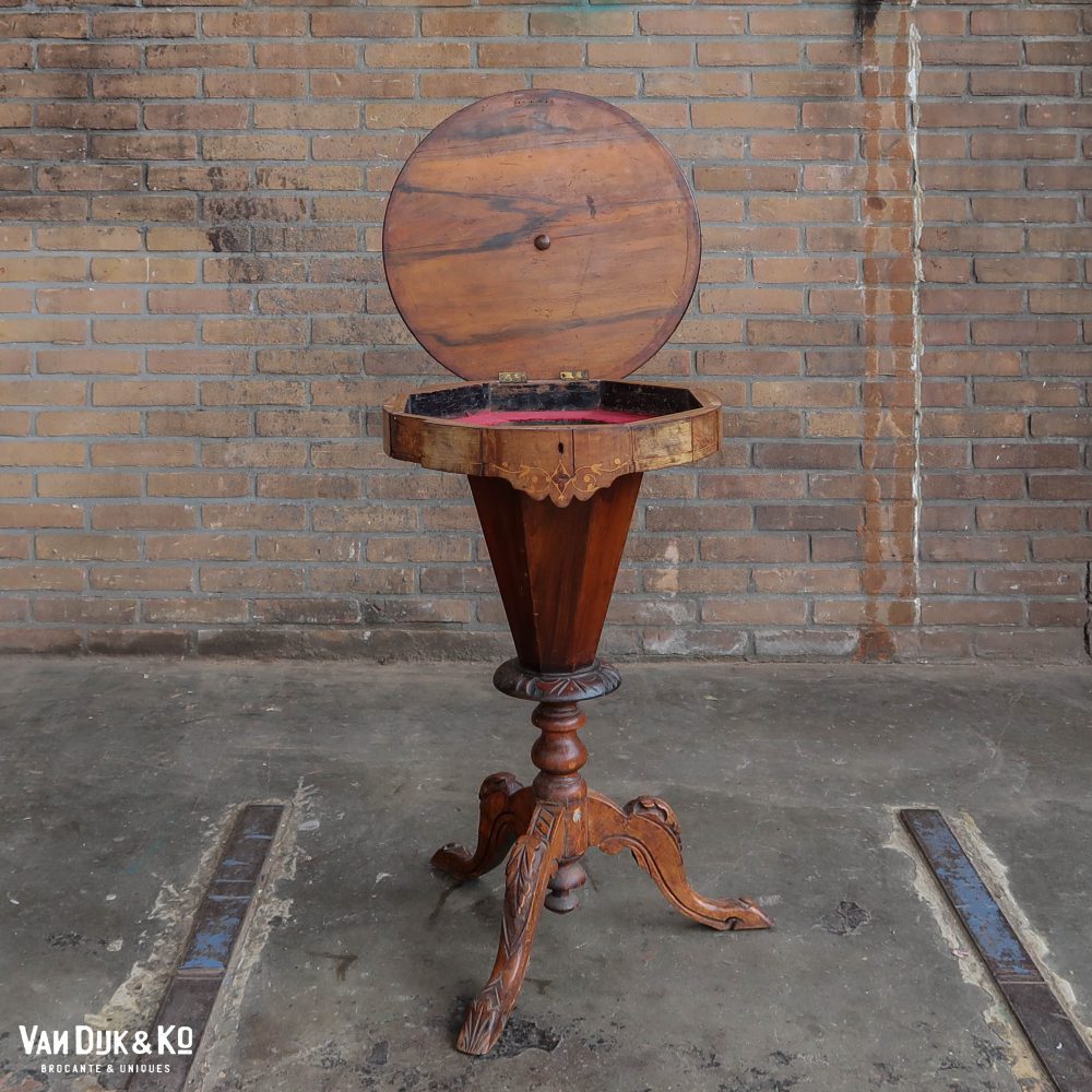 vintage naaitafeltje rond - Afbeelding 5