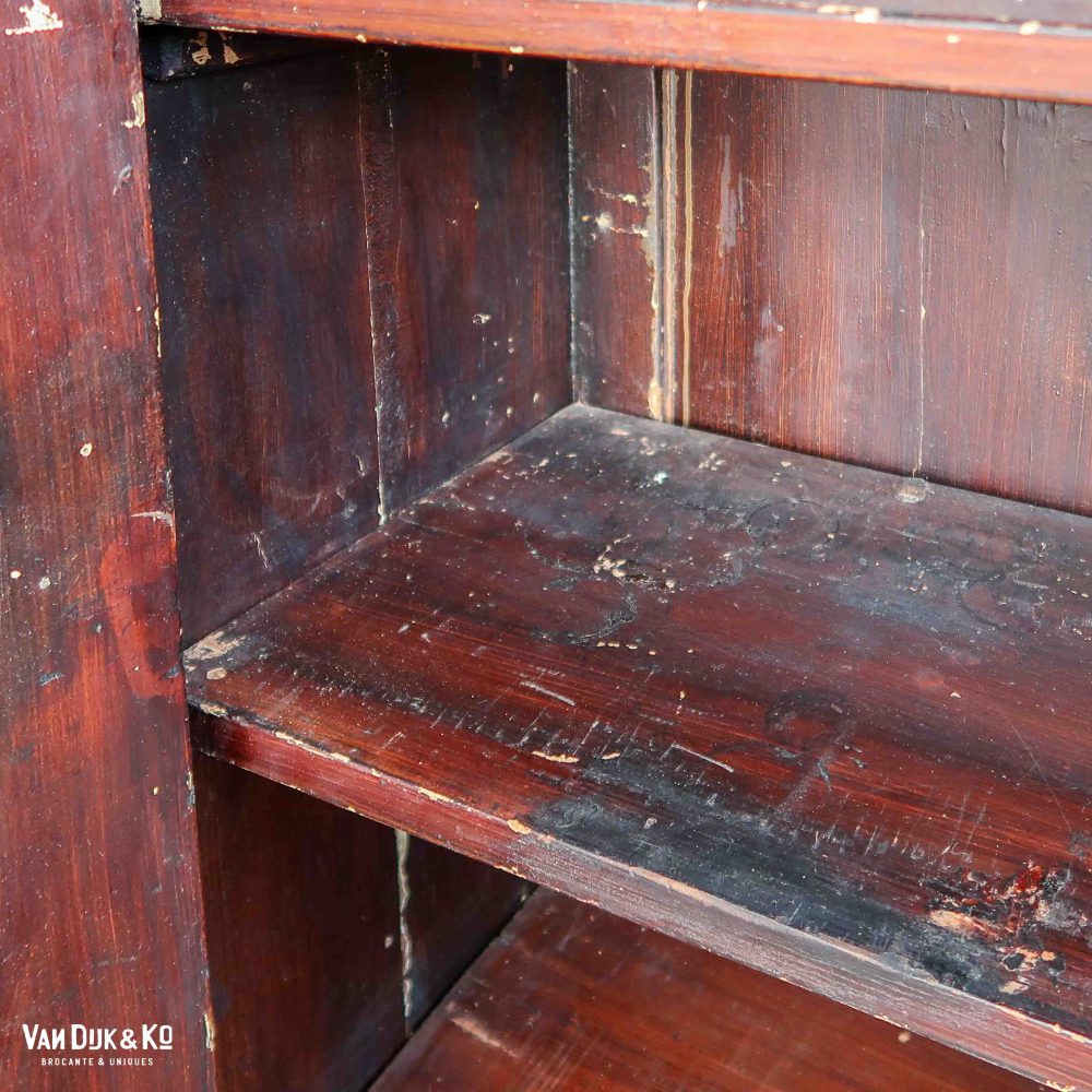 Antieke driedeurs vitrinekast - Afbeelding 4