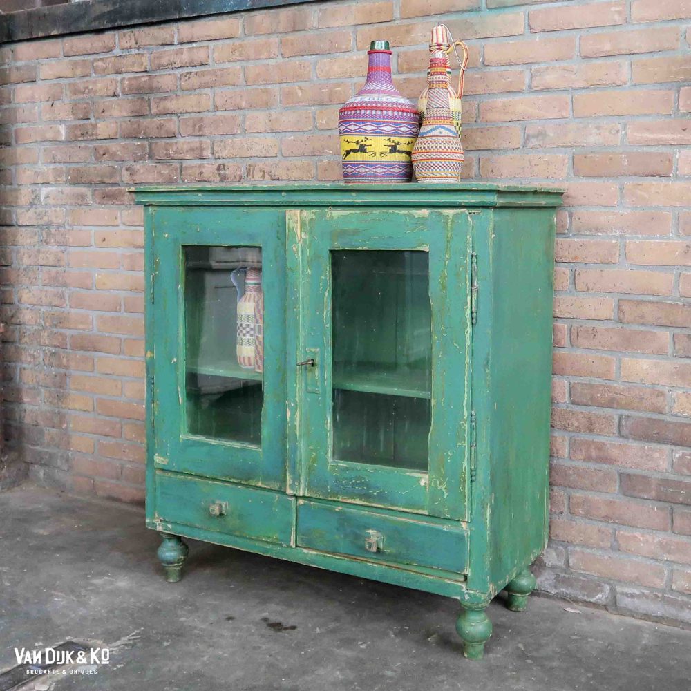 Brocante vitrine kastje - Afbeelding 2