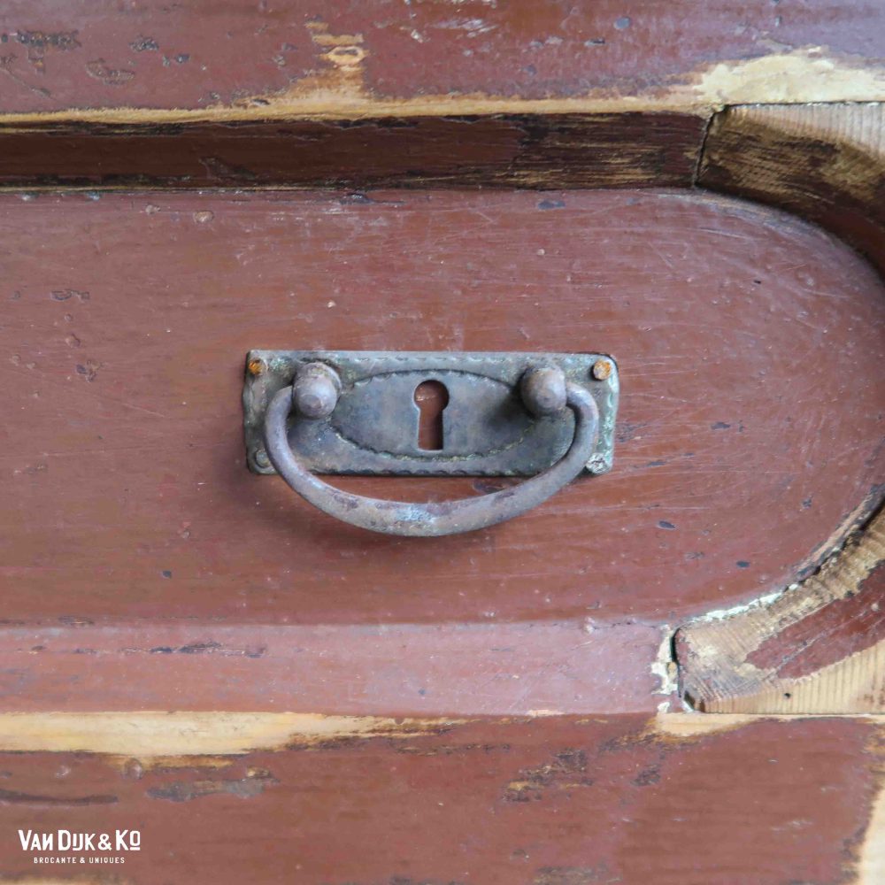 Brocante bruine commode - Afbeelding 7