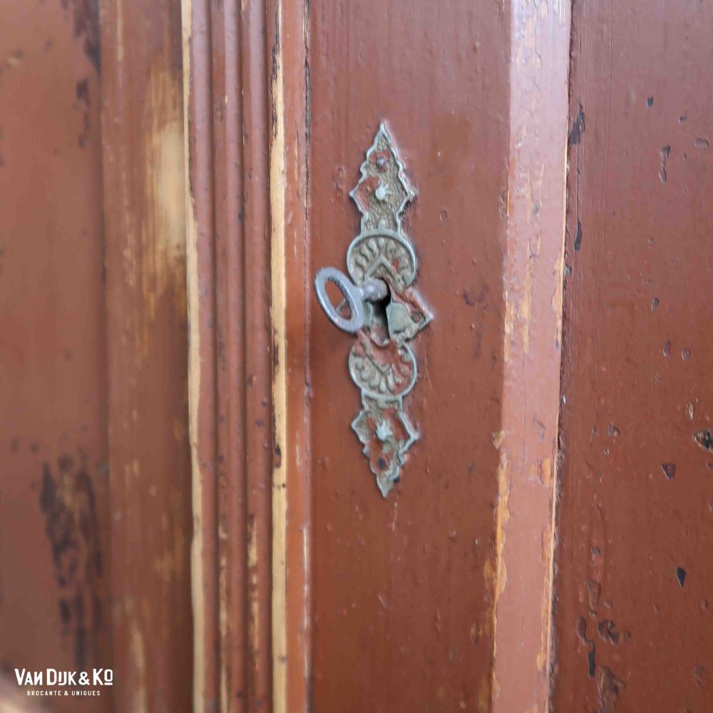 Brocante bruine commode - Afbeelding 9