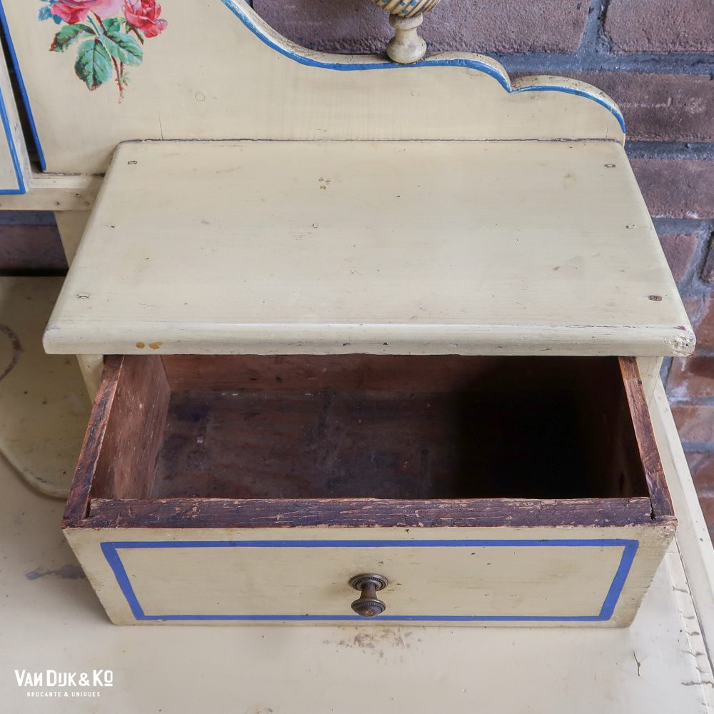 Brocante commode met spiegel - Afbeelding 6